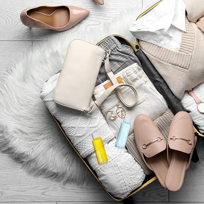 Zubebe 36 Pcs Plastic Travel Bottles with Disc Top Flip Cap Empty Refillable Squeeze Travel Containers for Shampoo Lotions Cream Toiletries Liquid Body Soap (Clear, 2 oz)