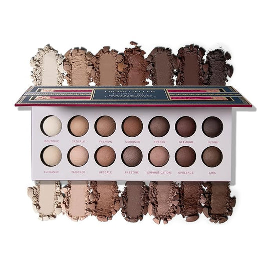 LAURA GELLER NEW YORK The Delectables Madison Ave Mattes Eyeshadow Palette - Includes 14 Matte-Finish Baked Eyeshadows in Stunning Neutral Shades - Long-Lasting Creamy Eyeshadows for Everyday